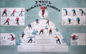 Фото учись ходить на лыжах - Занимайтесь спортом. Плакаты СССР