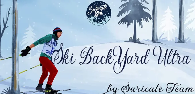 Лыжник на фоне зимнего леса - Лыжные гонки Ski Backyard Ultra by Suricate Team 2025